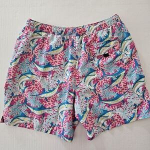 Vineyard Vines Marlin & Coral Chappy Trunks Boardshorts 7" Mens XL‎